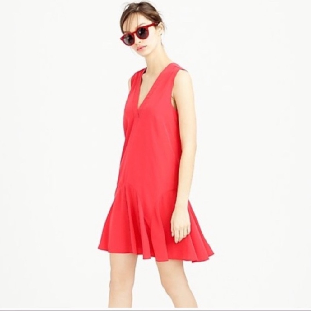 JCrew sleeveless Flounce Dress